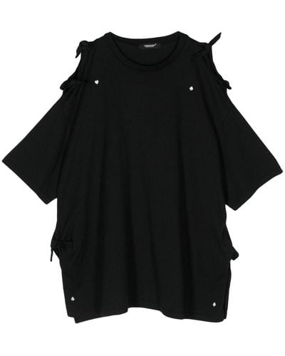 Undercover Knotted cotton T-shirt - Schwarz