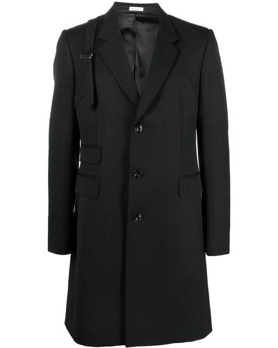 Alexander McQueen Abrigo de vestir con botones - Negro