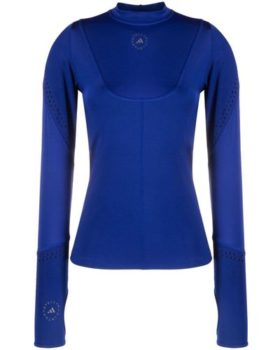 adidas By Stella McCartney Truepurpose Logo-appliqué Performance T-shirt - Blue
