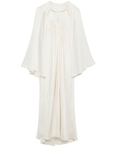 Jonathan Simkhai Laurette Cape Long Dress - White