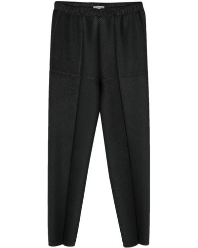 Issey Miyake Plissé Tapered Trousers - Black