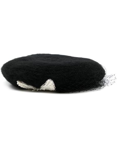 Jennifer Behr Gretchen Voilette ベレー帽 - ブラック