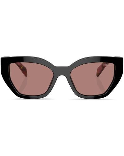 Prada Cat-Eye-Sonnenbrille mit Logo - Braun