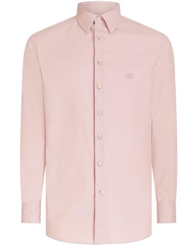 Etro Overhemd Met Borduurwerk - Roze