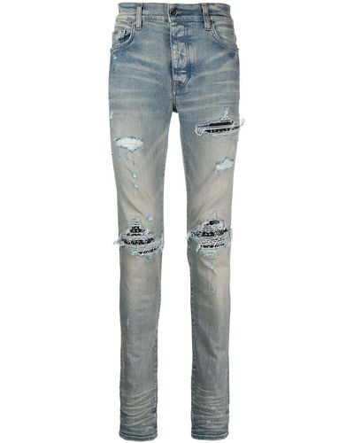 Amiri 'Mx1' zerrissene Röhrenjeans - Blau