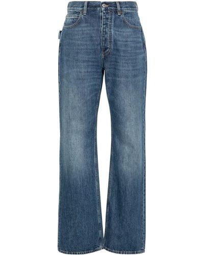 Bottega Veneta Straight-Leg-Jeans mit hohem Bund - Blau