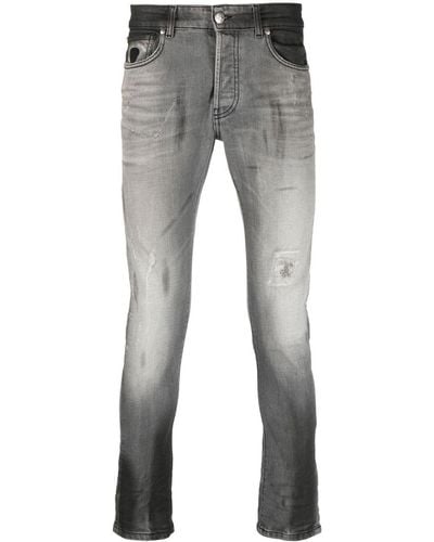 John Richmond Ausgeblichene Skinny-Jeans - Grau