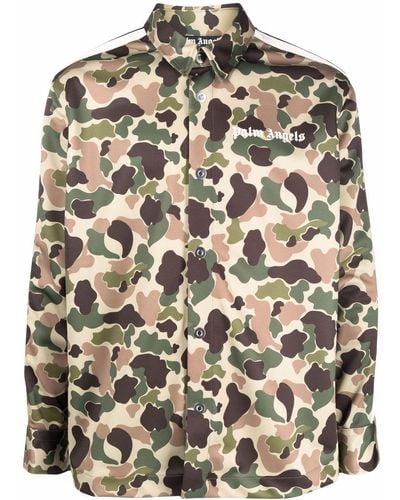Palm Angels Sporthemd mit Camouflage-Print - Mehrfarbig