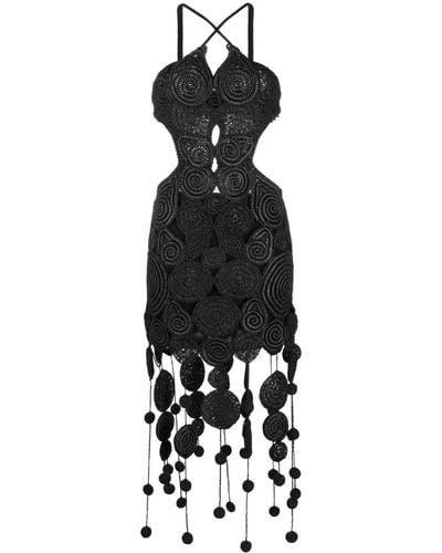 Cult Gaia Leela Crochet Cut-out Dress - Black