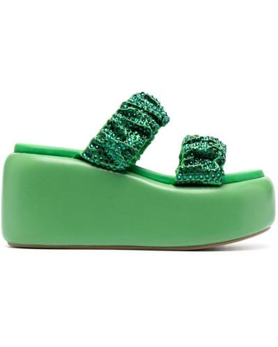 Le Silla Aiko 85mm Embellished Slides - Green