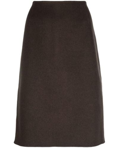 Totême Toteme Side-split Double' Skirt - Black