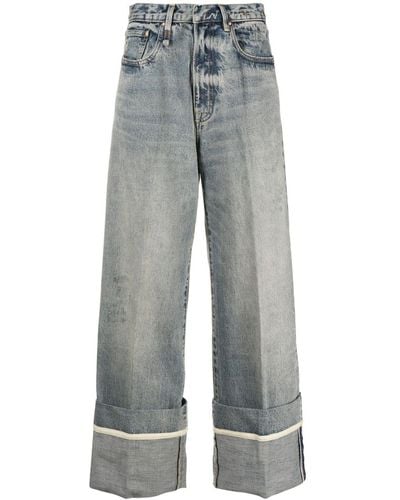R13 Nina High-rise Straight-leg Jeans - Grey