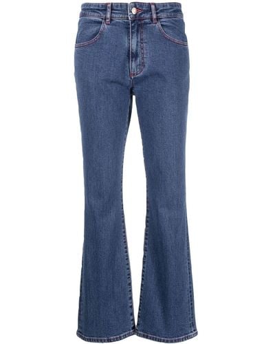 See By Chloé Logo-patch Flared Jeans - Blue