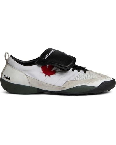 DSquared² Maple-leaf Leather Trainers - Black