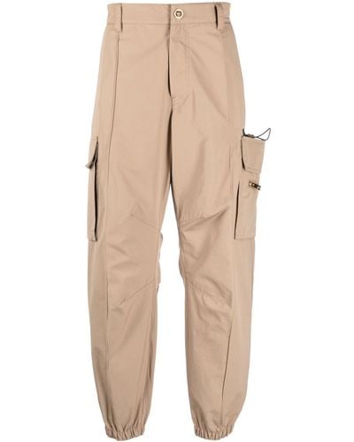 Versace Pantalon droit à poches cargo - Neutre