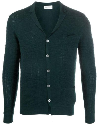 Ballantyne V-neck Fine-knit Cardigan - Green