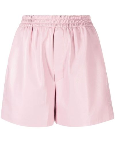 Nanushka Faux-leather Boxer Shorts - Pink