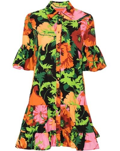 La DoubleJ Vestido camisero Choux con estampado floral - Multicolor