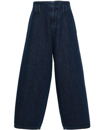 Societe Anonyme Logo-embroidered Wide Jeans - Blue