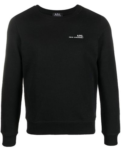 A.P.C. Logo-print Sweatshirt - Black