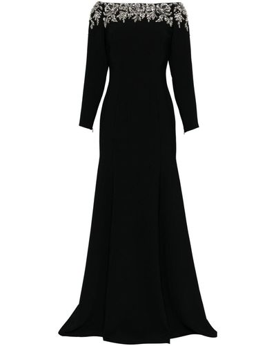 Jenny Packham Rosabel Crystal-embellished Gown - Black