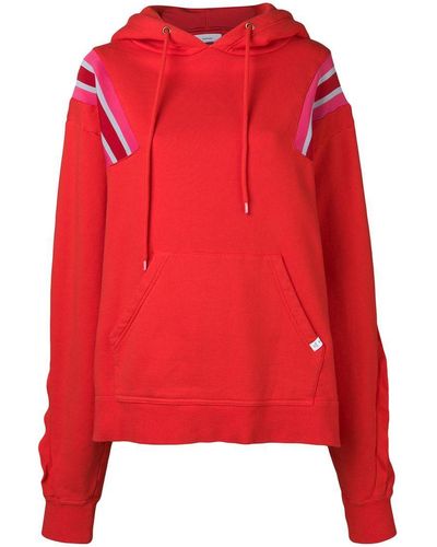 Facetasm Oversized Sweatshirt Hoodie W/ Rib Bands - Red