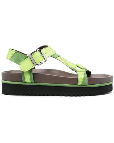 Ahluwalia Bailey Leather Sandals - Green