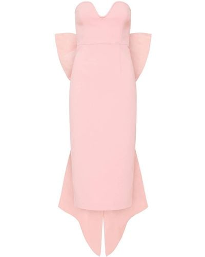 Rebecca Vallance Annabelle Strapless Midi Dress - Pink