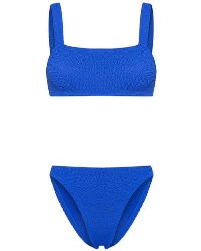 Hunza G Xandra Crinkle Bikini Set - Blue