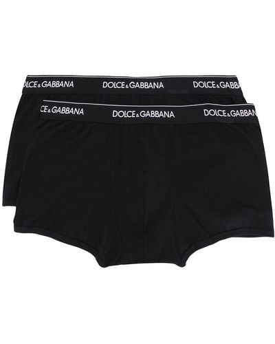 Dolce & Gabbana Boxershorts mit Logo - Schwarz