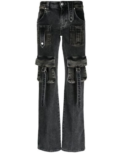 Blumarine Low-rise Cargo Pants - Black