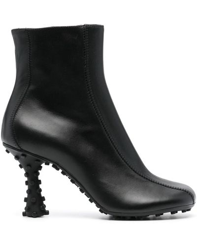 Sunnei Chiodi 100mm Leather Ankle Boots - Black