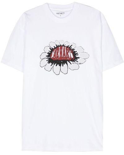 Carhartt Pixel Flower Organic Cotton T-shirt - White
