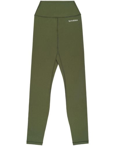 Sporty & Rich Serif Logo Performance leggings - Green