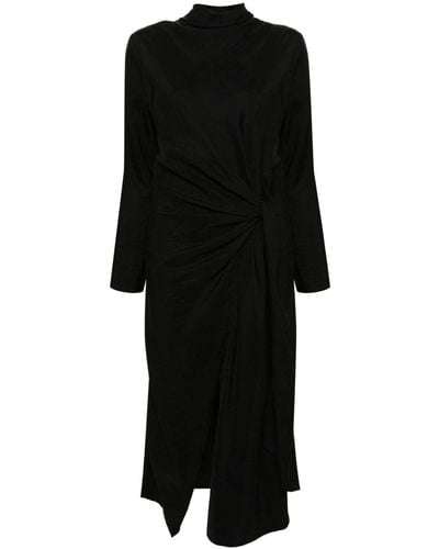 Christian Wijnants Dakari Draped Midi Dress - Black