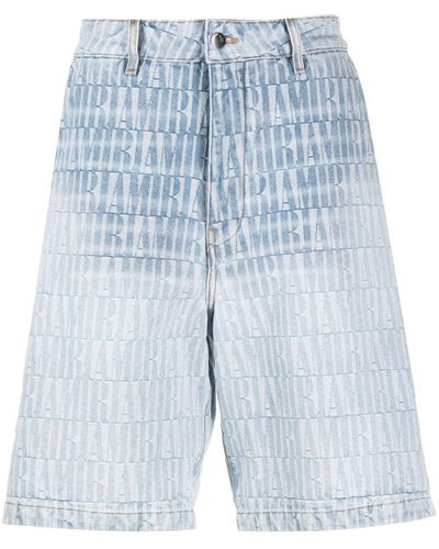 Amiri Jeans-Shorts aus Jacquard - Blau