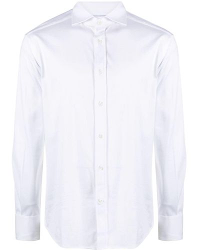 Brunello Cucinelli スプレッドカラー シャツ - ホワイト