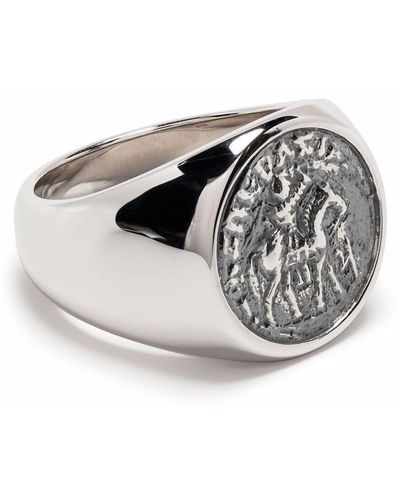 Tom Wood Alexander The Great Coin Signet Ring - Metallic