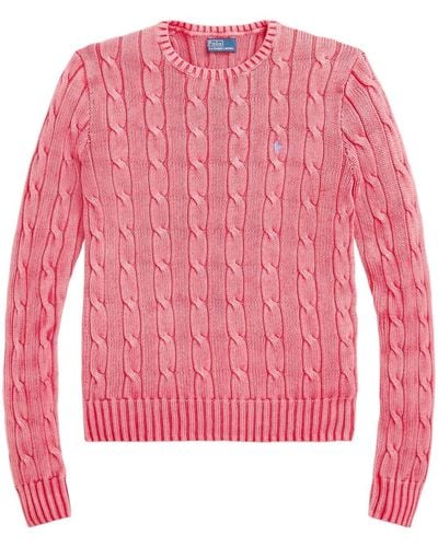 Polo Ralph Lauren Julianna Cable-Knit Jumper - Pink