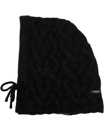 Adererror Logo-patch Chunky-knit Balaclava - Black
