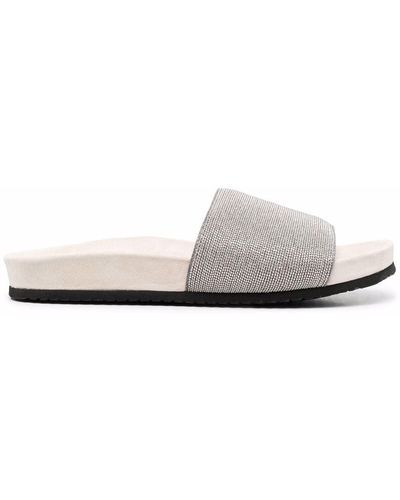 Brunello Cucinelli Leather Sandals - White
