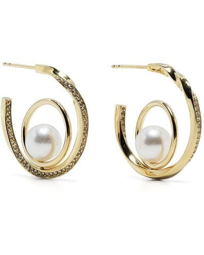 Completedworks Gold Vermeil-plated Pearl And Topaz Earrings - Metallic