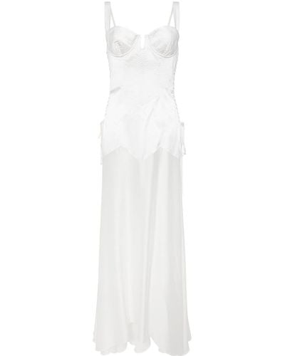 Kiki de Montparnasse Le Bang silk gown - Weiß