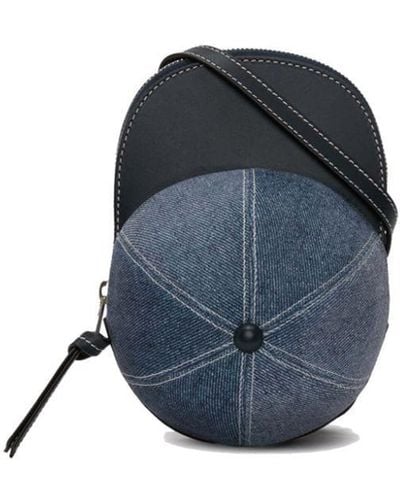 JW Anderson Basebal Cap-design Crossbody Bag - Blue
