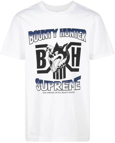 Supreme X Bounty Hunter Wolf T-Shirt - Weiß