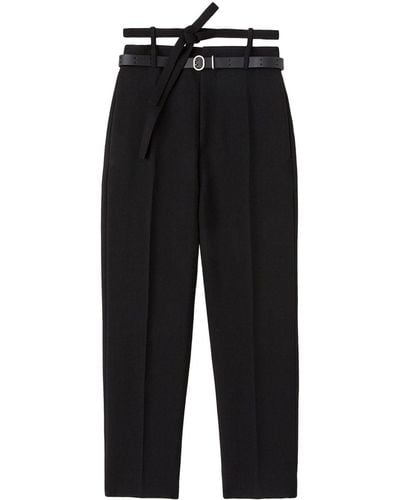 Jil Sander Belted Tailored Trousers - Black