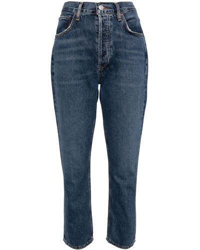 Agolde Mid-rise Tapered Jeans - Blue