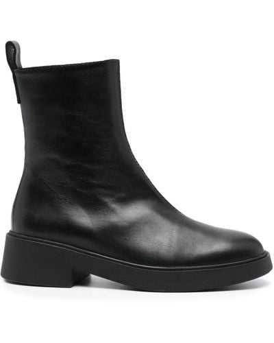 Bimba Y Lola Pull-tab Leather Boots - Black