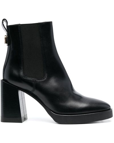 Furla Greta 90mm Leather Chelsea Boots - Black