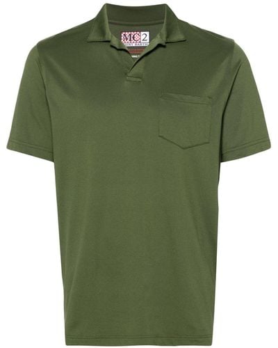 Mc2 Saint Barth Camber Split-neck Polo Shirt - Green